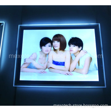Magbetic Open Acrylic Photo Frame LED Crystal Light Box